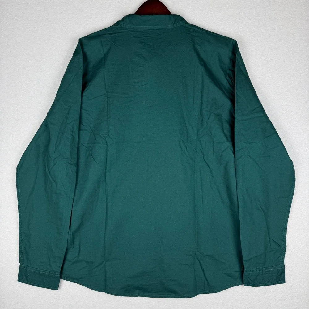 NEW RVCA Douglas Long Sleeve Shirt Mens 2XL Forest Green Woven‎ Button Up - Picture 3 of 10